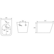 Подвесное биде Abber Rechteck AC1250
