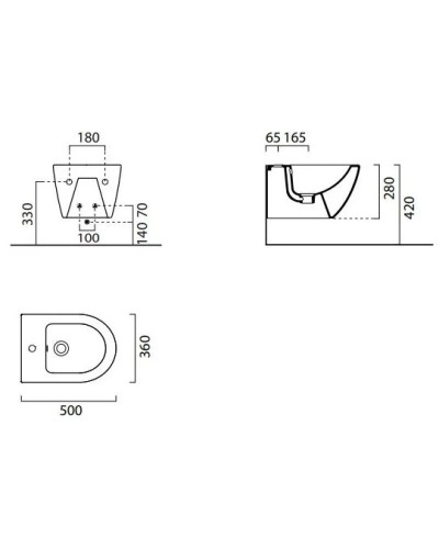 Подвесное биде GSI Pura 8864109