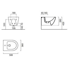 Подвесное биде GSI Pura 8864115
