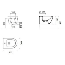 Подвесное биде GSI Pura 8864115