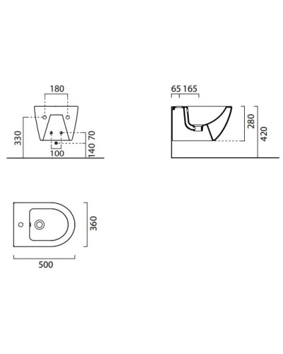 Подвесное биде GSI Pura 8864115