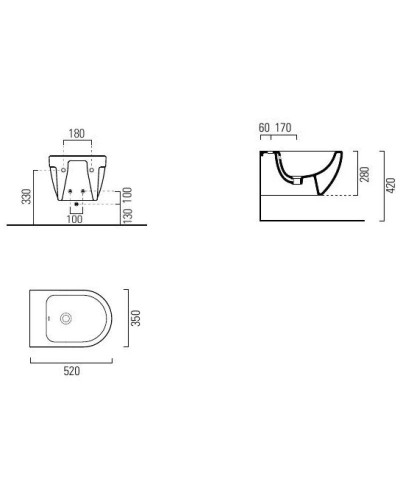 Подвесное биде GSI City 9164111