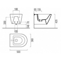 Подвесное биде GSI Kube X 9464109