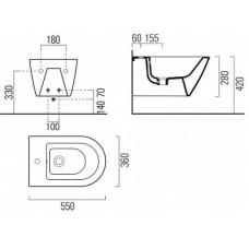 Подвесное биде GSI Kube X 9465109