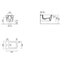 Подвесное биде GSI Nubes 9665109