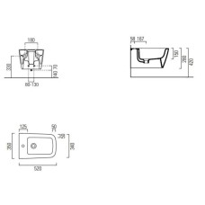 Подвесное биде GSI Nubes 9665109