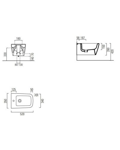 Подвесное биде GSI Nubes 9665109