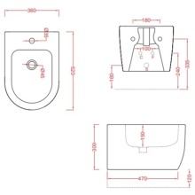 Подвесное биде Artceram Monet MNB001 05 00
