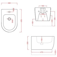Подвесное биде Artceram Monet MNB001 17 00
