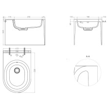 Подвесное биде Salini S-Stone Gemelli 250121M