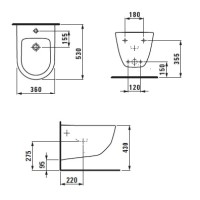 Биде подвесное Laufen Pro 8.3095.2.000.302.1