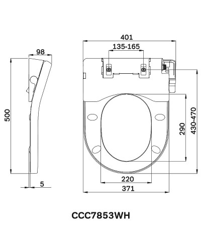 Крышка-биде AM.PM Clean Care CCC7853WH с микролифтом