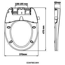 Крышка биде для унитаза с микролифтом Am.Pm Clean Care CCM7851WH