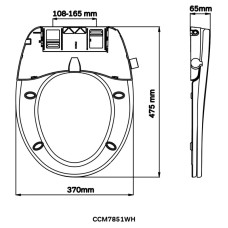 Крышка биде для унитаза с микролифтом Am.Pm Clean Care CCM7851WH