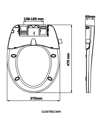 Крышка биде для унитаза с микролифтом Am.Pm Clean Care CCM7851WH