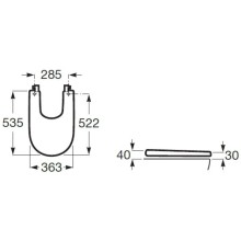 Крышка для биде с микролифтом Roca Meridian 8062A200B
