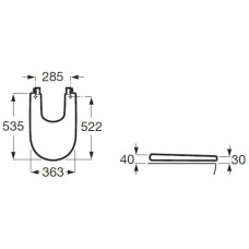 Крышка для биде с микролифтом Roca Meridian 8062A200B