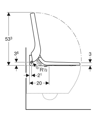 Электронная крышка-биде для унитаза с микролифтом Geberit AquaClean Tuma Comfort 146.274.11.1