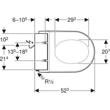 Электронная крышка-биде для унитаза с микролифтом Geberit AquaClean Tuma Classic 146.074.11.1