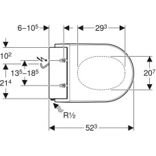 Электронная крышка-биде для унитаза с микролифтом Geberit AquaClean Tuma Classic 146.074.11.1
