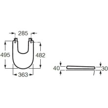 Крышка для биде с микролифтом Roca Meridian 8062AC00B