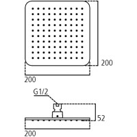 Верхний душ Ideal Standard Ideal Rain Cube B0024AA Хром