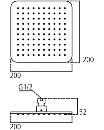 Верхний душ Ideal Standard Ideal Rain Cube B0024AA Хром