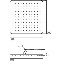 Верхний душ Ideal Standard Ideal Rain Cube B0025AA Хром