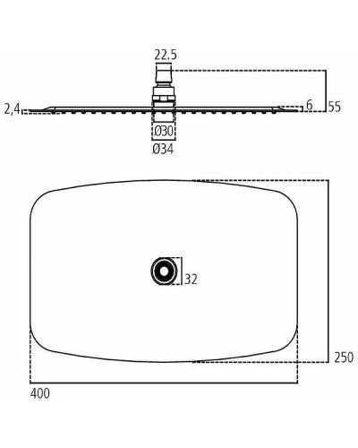 Верхний душ Ideal Standard Ideal Rain Luxe B0391MY Хром
