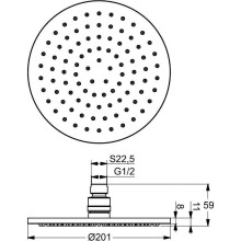 Верхний душ Ideal Standard Ideal Rain Soft B9442AA Хром
