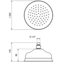 Верхний душ Migliore Roma 29674 Бронза