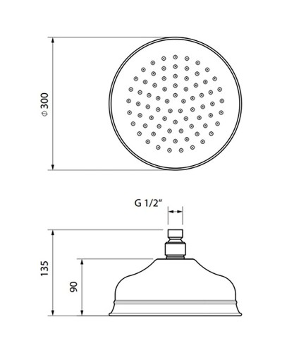 Верхний душ Migliore Roma 29826 Хром
