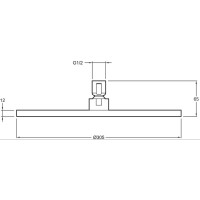Верхний душ 305 мм Jacob Delafon Katalyst E13690-CP