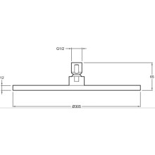 Верхний душ 305 мм Jacob Delafon Katalyst E13690-CP