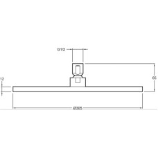 Верхний душ 305 мм Jacob Delafon Katalyst E13690-CP