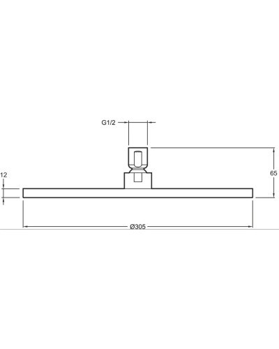Верхний душ 305 мм Jacob Delafon Katalyst E13690-CP
