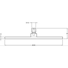 Верхний душ 355 мм Jacob Delafon Katalyst E13691-CP