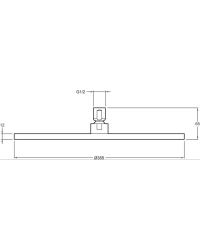 Верхний душ 355 мм Jacob Delafon Katalyst E13691-CP