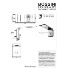 Верхний душ 450 х 200 мм, 3 режима Bossini Syncro Rain I00591.030