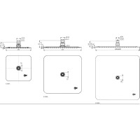 Верхний душ квадратный 300 мм Ideal Standard IdealRain Luxe B0388MY