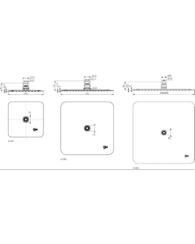 Верхний душ квадратный 300 мм Ideal Standard IdealRain Luxe B0388MY