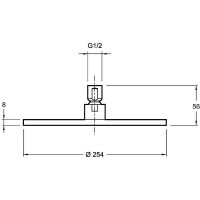 Верхний душ Jacob Delafon EO E14568-CP Хром