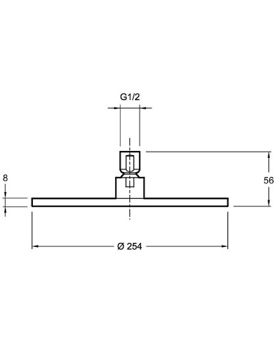 Верхний душ Jacob Delafon EO E14568-CP Хром