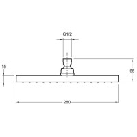 Верхний душ Jacob Delafon EO E3875-CP Хром