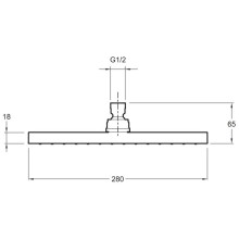 Верхний душ Jacob Delafon EO E3875-CP Хром