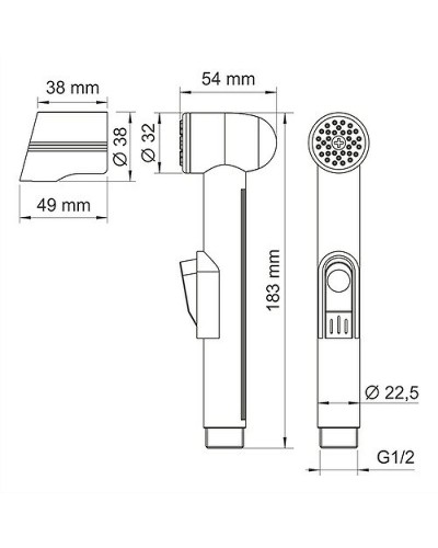 Гигиенический душ WasserKRAFT Mindel A157 Белый матовый