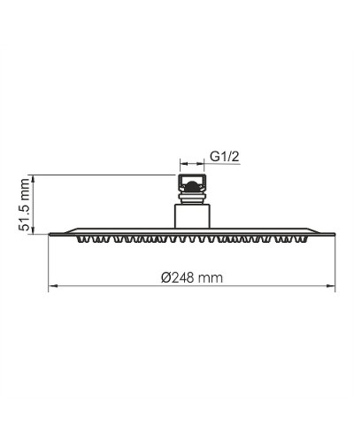 Верхний душ WasserKRAFT Sauer A208 Золото
