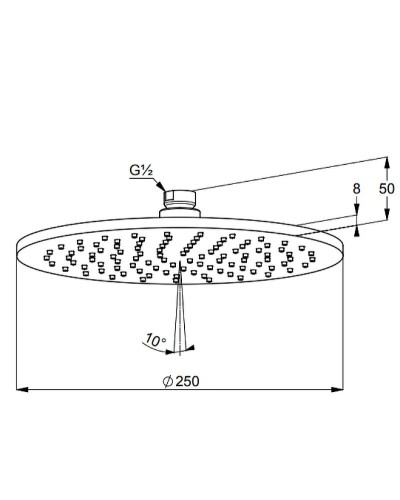 Верхний душ Kludi A-Qa 6432591-00 Белый Хром