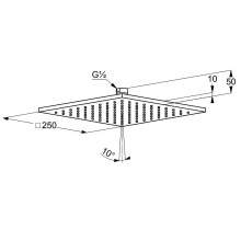 Верхний душ Kludi A-Qa 6442591-00 Белый Хром