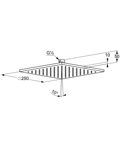 Верхний душ Kludi A-Qa 6442591-00 Белый Хром